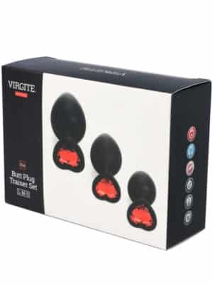 Set plug con brillante a forma di cuore