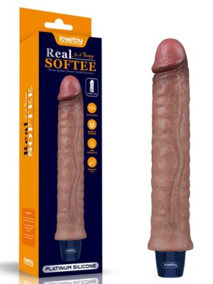 REAL SOFTEE Rechargeable Silicone Vibrating Dildo 9.5"