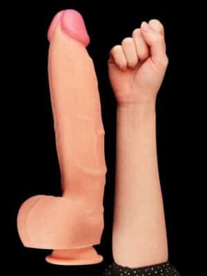 12" Dual Layered Platinum Silicone Cock 1
