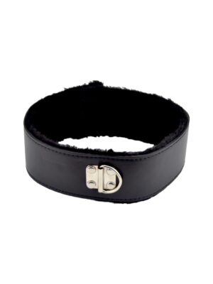 Bound to Please Collare peloso con guinzaglio nero