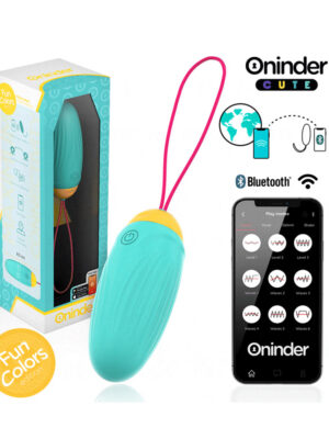 ONINDER CUTE - UOVO VIBRO-ROTANTE IN SILICONE CON GEMMA PER AMORE E PIACERE - APP GRATUITA IN TUTTO IL MONDO