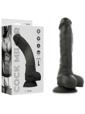 COCK MILLER - DILDO ARTICOLABILE IN SILICONE A DENSITÀ REALISTICA NERO 18 CM