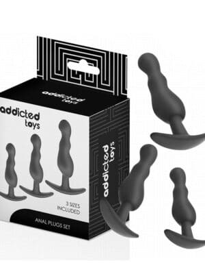 ADDICTED TOYS - SET DI 3 TAPPI ANALI IN SILICONE MODELLO 1