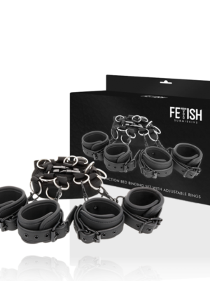 FETISH SUBMISSIVE - SET BONDAGE DI LUSSO PER LETTO CON FODERA IN NEOPRENE
