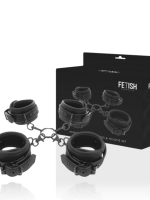 FETISH SUBMISSIVE - SET DI MANETTE PER MANI E CAVIGLIA RIVESTITE IN NEOPRENE