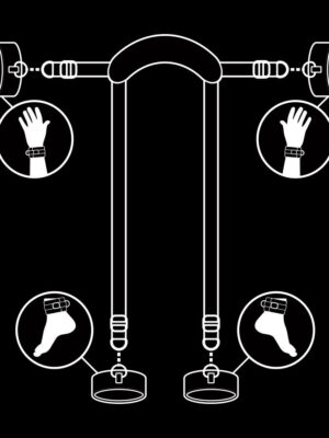 FETISH SUBMISIVE - POSIZIONE DEL PADRONE CON 4 MANETTE RIVESTITE IN NEOPRENE