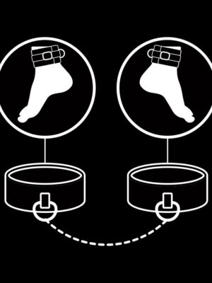 FETISH SUBMISSIVE - MANETTE ALLA CAVIGLIA IN PELLE VEGANA CON FODERA IN NEOPRENE
