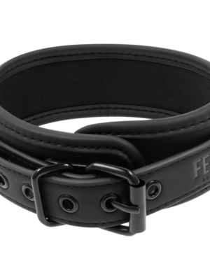 FETISH SUBMISSIVE ORIGIN – COLLARE NERO CON GUINZAGLIO RIVESTITO IN NEOPRENE