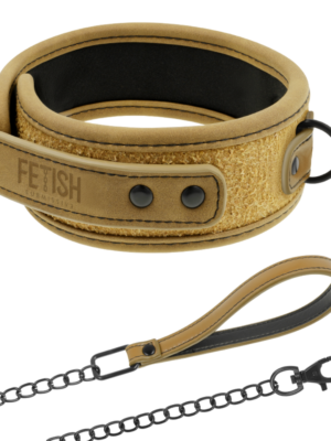 FETISH SUBMISSIVE ORIGIN - COLLARE CON GUINZAGLIO RIVESTITO IN NEOPRENE