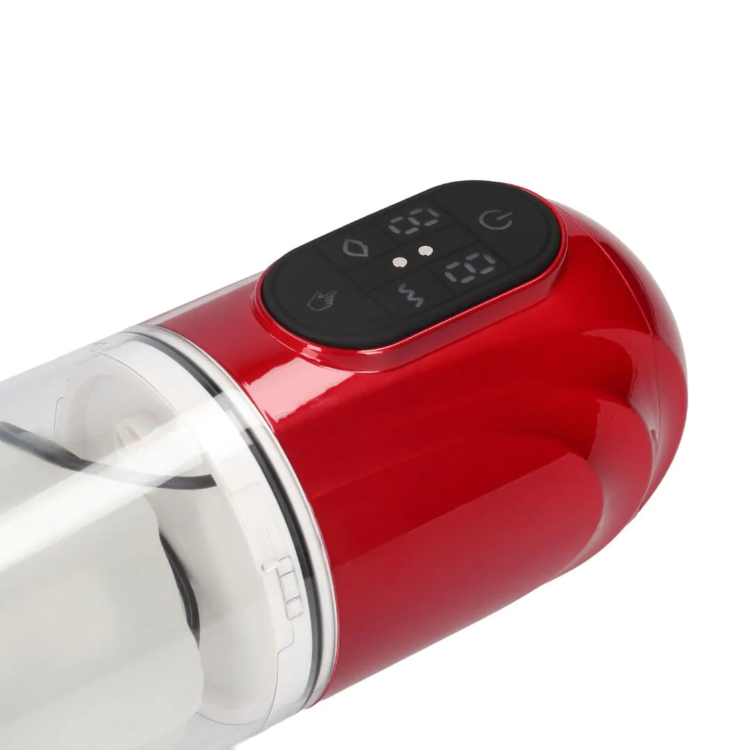 PMP061MRD-12 TechnoThrust - Automatic Waterproof Masturbator Pump - Metallic Red