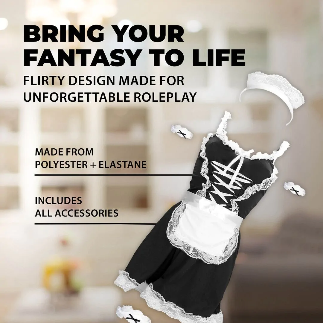 French Maid Costume - S/M - Black French Maid Costume - S/M - Black