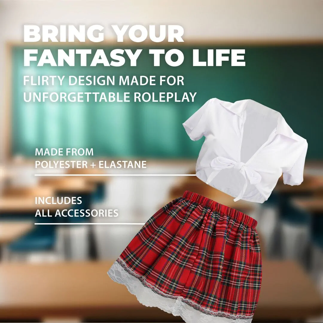 Schoolgirl Costume - S/M - White Schoolgirl Costume - S/M - White