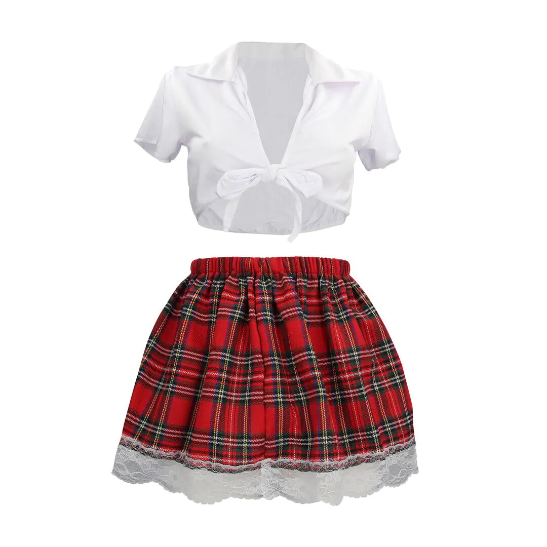 Schoolgirl Costume - S/M - White Schoolgirl Costume - S/M - White