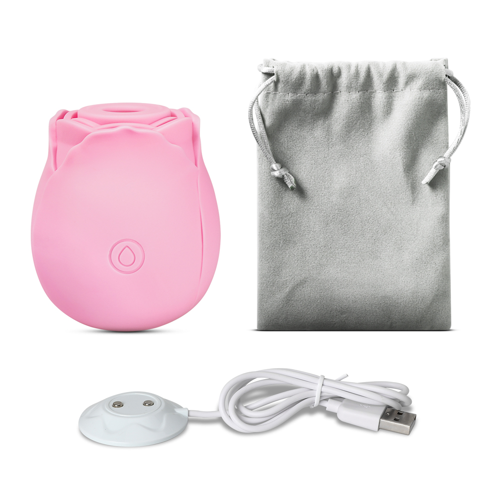 Vibratore a rosa in silicone con 10 funzioni per stimolazione clitoridea. Vibratore a rosa in silicone con 10 funzioni per stimolazione clitoridea.