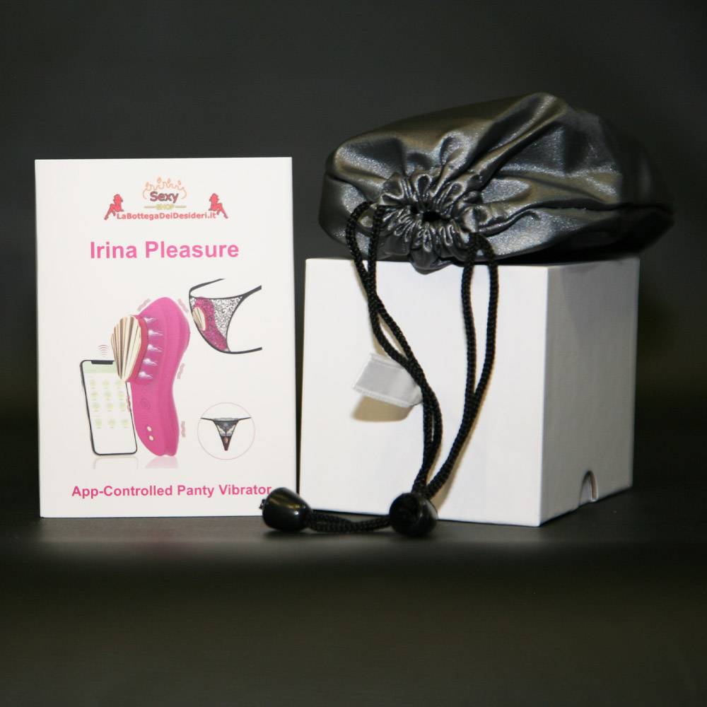 Irina Pleasure - Vibratore per slip in silicone controllabile tramite app – 9 modalità di vibrazione Irina Pleasure - Vibratore per slip in silicone controllabile tramite app – 9 modalità di vibrazione