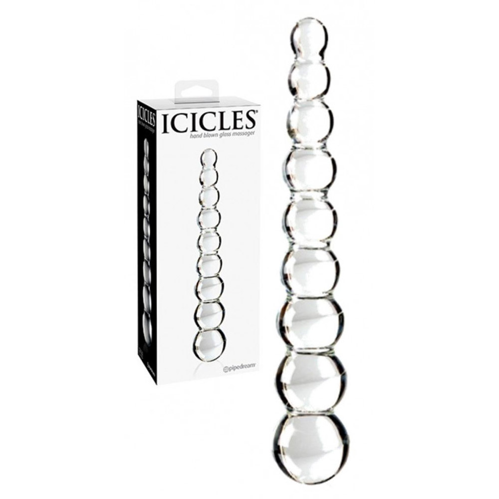 Icicles No. 2 Dildo in Vetro Soffiato con 9 Sfere Stimolanti Icicles No. 2 Dildo in Vetro Soffiato con 9 Sfere Stimolanti