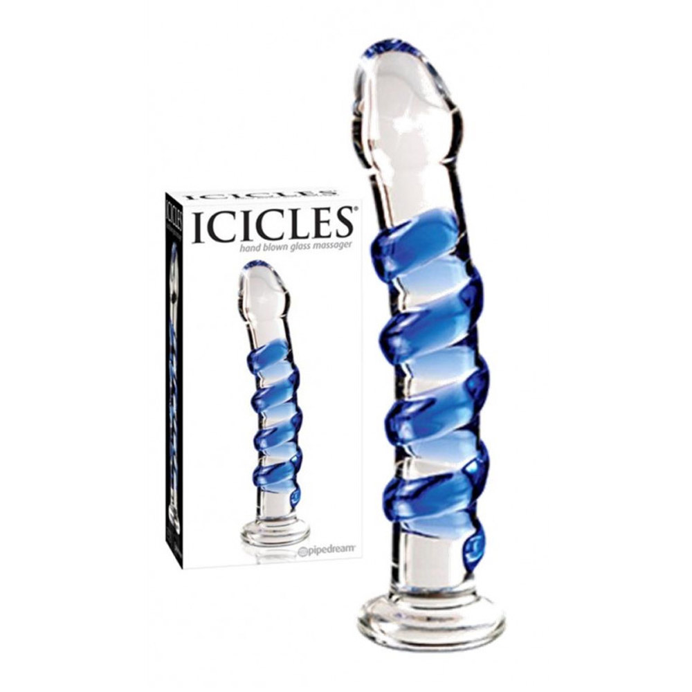 Dildo realistico in vetro fatto a mano Icicles n.05 Dildo realistico in vetro fatto a mano Icicles n.05