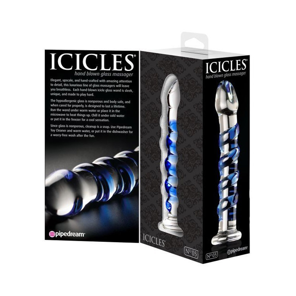 Dildo realistico in vetro fatto a mano Icicles n.05 Dildo realistico in vetro fatto a mano Icicles n.05