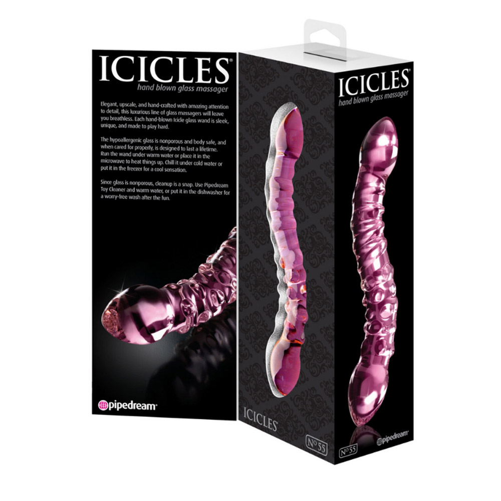 Icicles No.55 Dildo in Vetro Rosa 19 cm Icicles No.55 Dildo in Vetro Rosa 19 cm