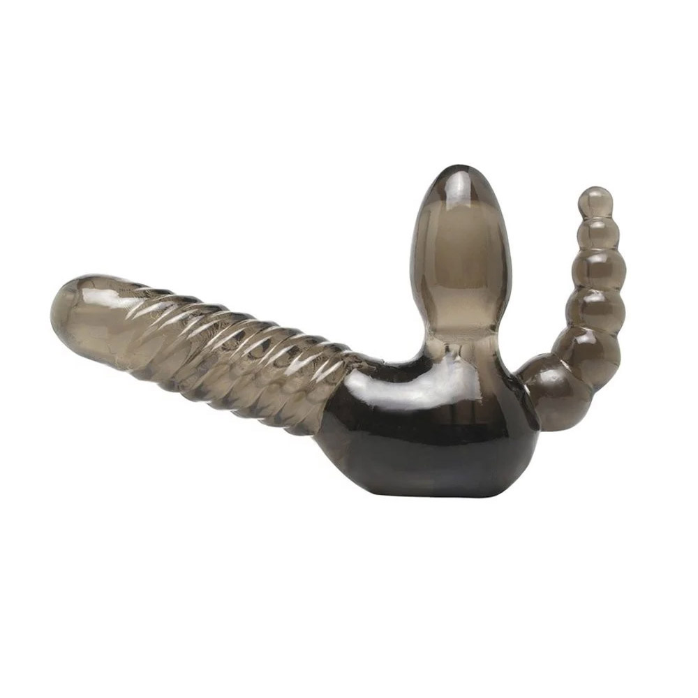 Strapless Strap-On With Anal Stimulator Strapless Strap-On with Anal/Pussy Stimulator