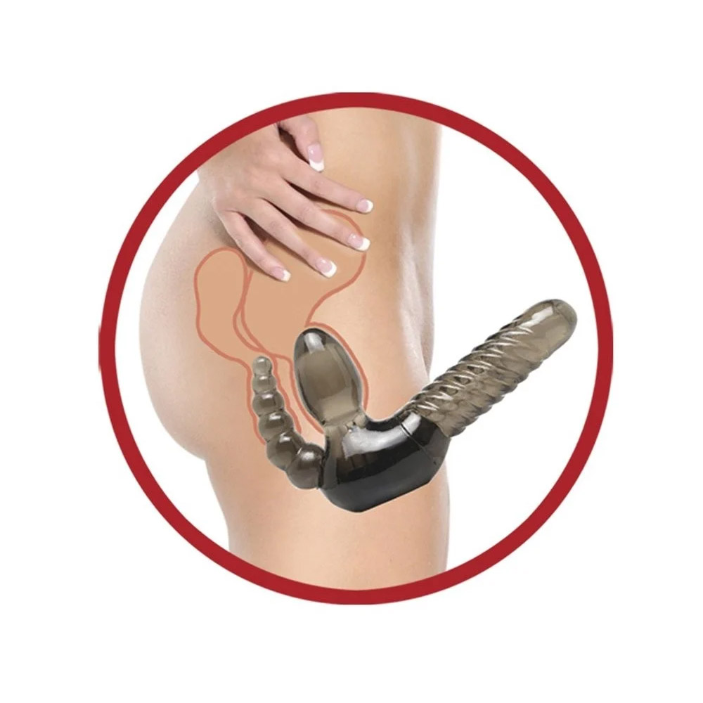 Strapless Strap-On With Anal Stimulator Strapless Strap-On with Anal/Pussy Stimulator