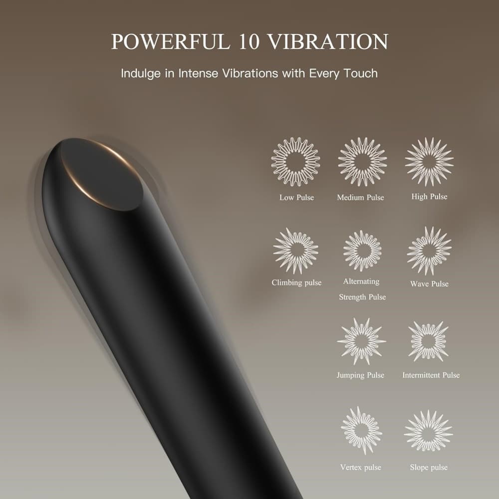Bullet Vibrator – Black Rechargeable 10 Vibrating Modes Bullet Vibrator – Black Rechargeable 10 Vibrating Modes