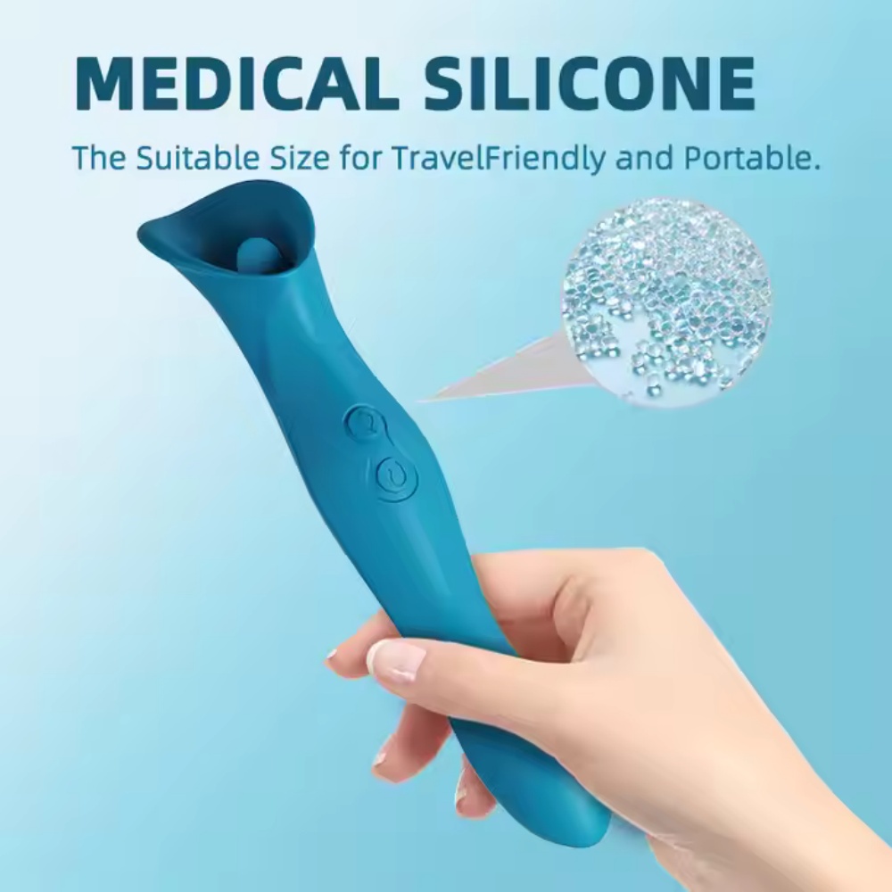 Green Lick Wave Vibratore in silicone medicale con 9 modalità di vibrazione e funzione di leccamento. Green Lick Wave Vibratore in silicone medicale con 9 modalità di vibrazione e funzione di leccamento.